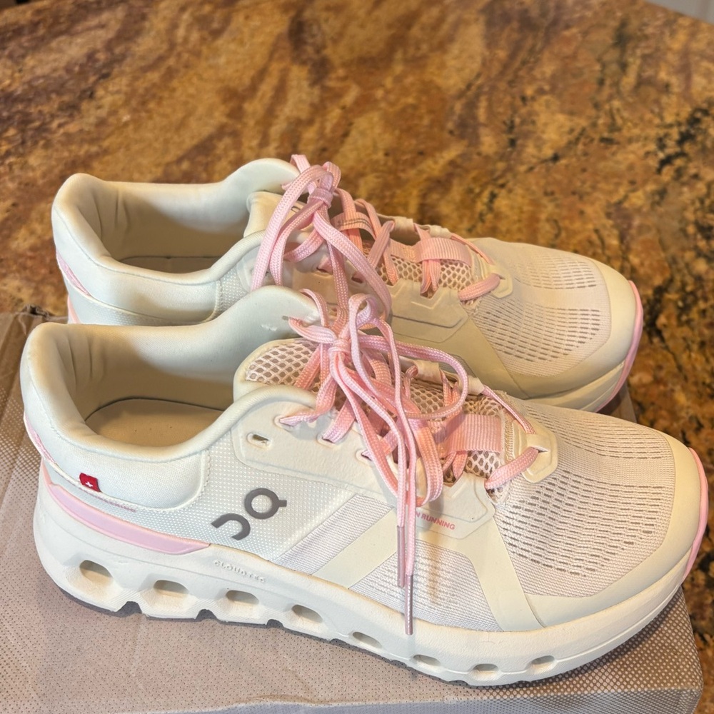 On Running Cloudrunner 2 Pink and Beige Shoes